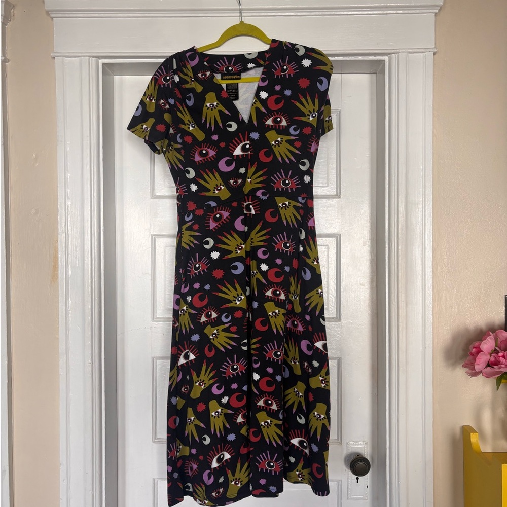 Colorful Patterned Women's Dress